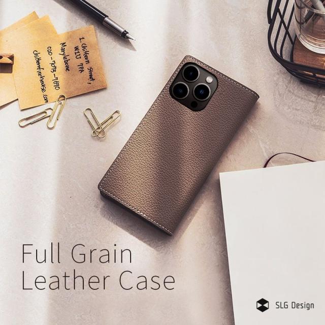 SLG Design SD24342I14MBC iPhone 14 Plus用 手帳型ケース Full Grain Leather Case（ブラウンクリーム）[SD24342I14MBC] 返品種別A_1