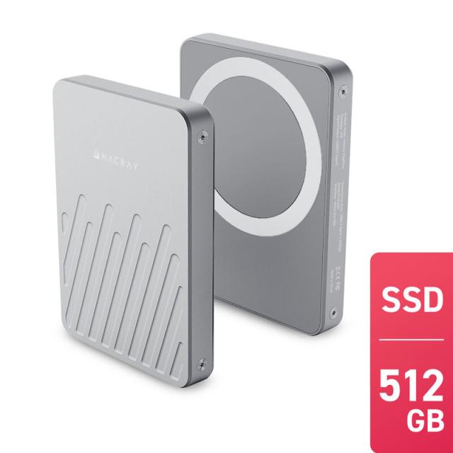 HACRAY｜ハクライ HR26613 Apple ProRes動画 MagDrive MagSafe対応 外付け SSD（512GB）[HR26613] 返品種別B