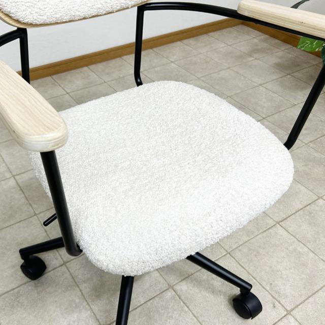 後藤家具物産・大川リビング木工社 OA-KRD-IV モダンでナチュラルなワーキングチェアー アイボリー[OAKRDIV] 返品種別A_6