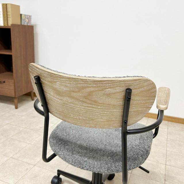 後藤家具物産・大川リビング木工社 OA-KRD-GY モダンでナチュラルなワーキングチェアー グレー[OAKRDGY] 返品種別A_7