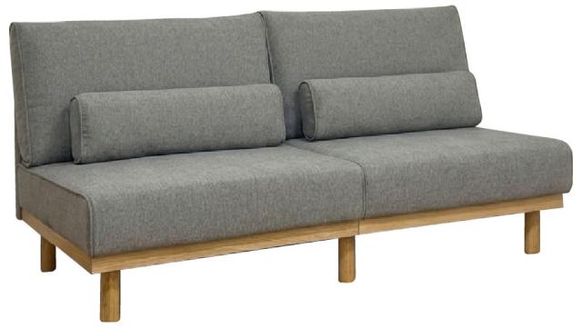 後藤家具物産・大川リビング木工社 アームレス北欧スタイル 3Pソファ 【他商品との同時購入不可】 （グレー） SO-CHARLIE-GY返品種別B_1