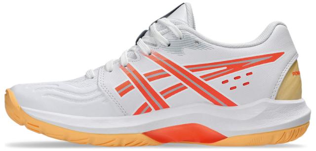 アシックス レディース ハンドボールシューズ POWERBREAK FF（WHITE/VIVID CORAL・サイズ：25.0cm） asics 1072A104-102-25.0返品種別A