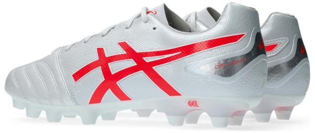 アシックス 1103A098-104-25.5 ユニセックス サッカー スパイク 固定式 DS LIGHT ADVANCE WIDE（WHITE/FLASH RED・サイズ：25.5cm）asics[1103A098104255] 返品種別A