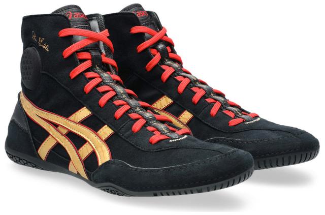 アシックス メンズ レスリングシューズ DAN GABLE EVO 3（BLACK/PURE GOLD・サイズ：27.0cm） asics 1081A052-002-27.0返品種別A