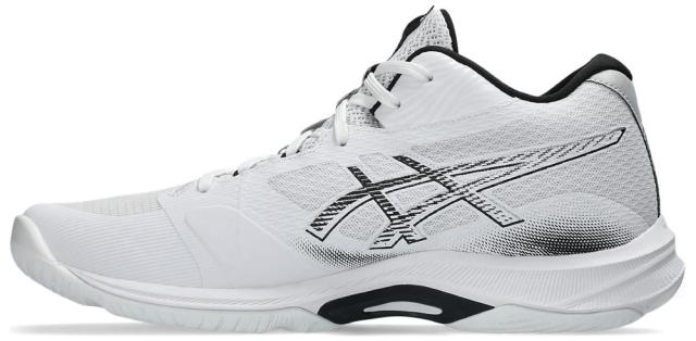 アシックス 1053A071-100-25.0 ユニセックス バレーボールシューズ NETBURNER BALLISTIC FF MT 4（WHITE/BLACK・サイズ：25.0cm）asics[1053A071100250] 返品種別A