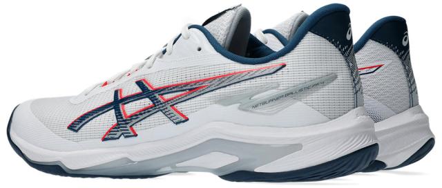 アシックス ユニセックス バレーボールシューズ NETBURNER BALLISTIC FF 4（WHITE/MAKO・サイズ：26.5cm） 1053A070-101-26.5返品種別A