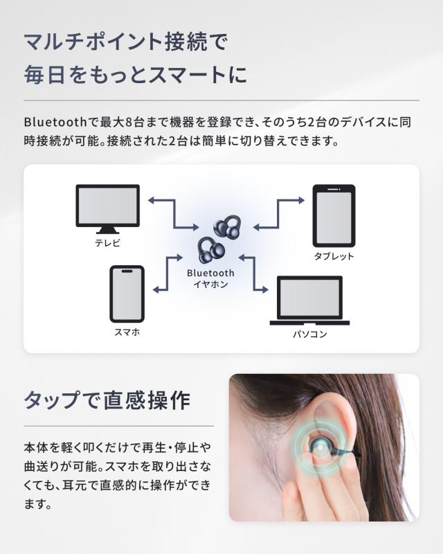 REGZA（レグザ） RB-A1S(ID) イヤーカフ型完全ワイヤレスBluetoothイヤホン（インディゴ）REGZA[RBA1SID] 返品種別A_6