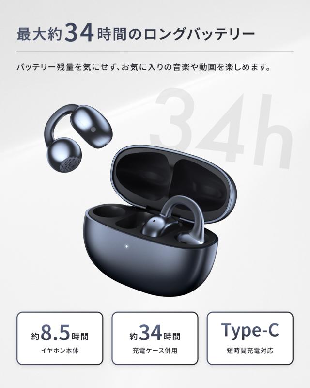 REGZA（レグザ） RB-A1S(ID) イヤーカフ型完全ワイヤレスBluetoothイヤホン（インディゴ）REGZA[RBA1SID] 返品種別A_8