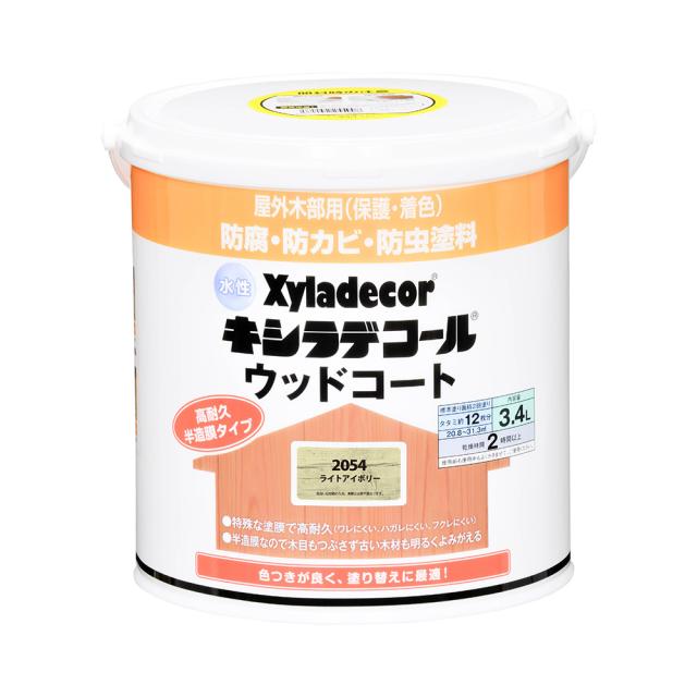 キシラデコール 水性キシラデコール ウッドコート 3.4L(ライトアイボリー) 00097670510000返品種別B