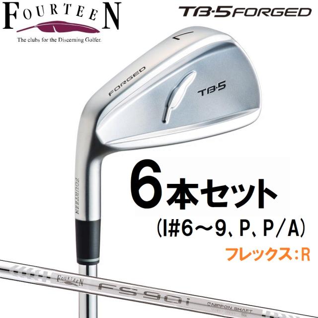 フォーティーン TB5F_I6-PA_FS90IR_LH TB-5 FORGED 左用 レフティ '23 アイアン 6本セット（#6〜P/A）【FS-90i スチールシャフト フレックス：R】FS-90i スチールシャフト[TB5FI6PAFS90IRLH] 返品種別A
