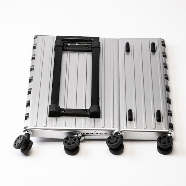 ＆.FLAT TRM-FL14400001-WH 折り畳めるキャリーケース メタリックカラー （ホワイト・約35L）[TRMFL14400001WH] 返品種別A ＆.FLAT TRM-FL14400001-SV 折り畳めるキャリーケース メタリック