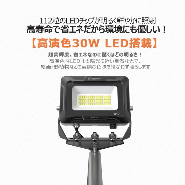 グッド・グッズ LD-K2M 一体型LEDアームライト 30W　3150lmGOODGOODS[LDK2M] 返品種別A_2