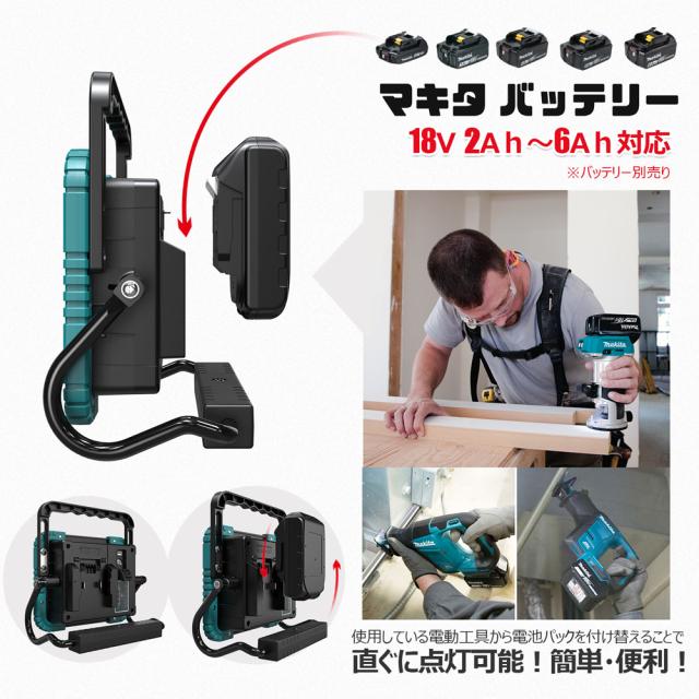 未使用Makita 充電式サーキュレーターCF102.作業灯YC61D 未使用Makita