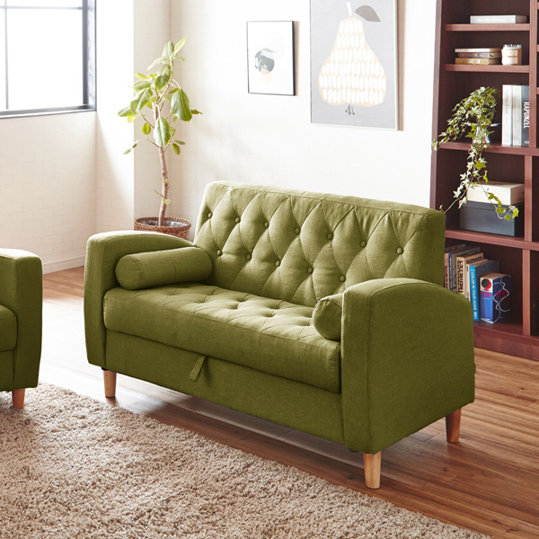 後藤家具物産・大川リビング木工社 SO-03-GR 大容量の収納庫付き 北欧