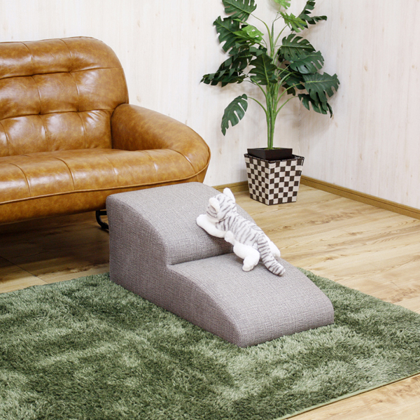 後藤家具物産・大川リビング木工社 DS-STEP-2-BR ドッグステップ 2段(ブラウン)[DSSTEP2BR] 返品種別A