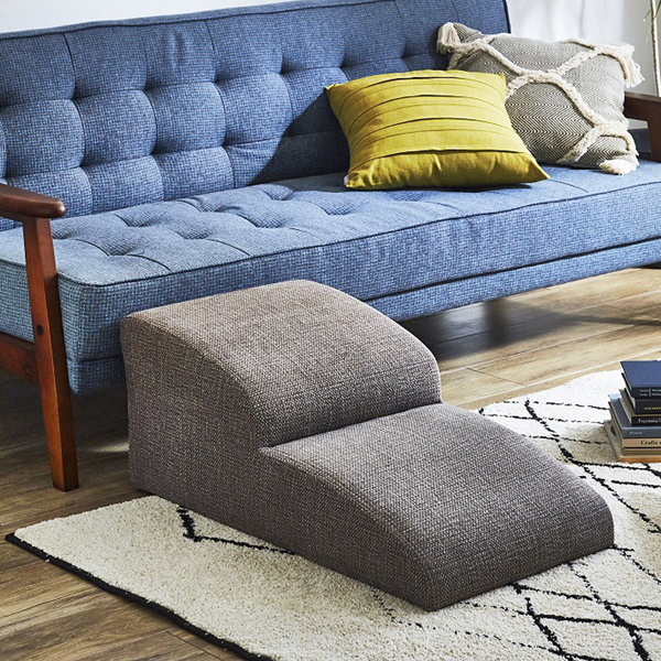 後藤家具物産・大川リビング木工社 DS-STEP-2-BR ドッグステップ 2段(ブラウン)[DSSTEP2BR] 返品種別A_1