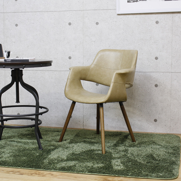 後藤家具物産・大川リビング木工社 OC-01-CM 座り心地抜群の肘付デザインチェアー(クリーム)[OC01CMオオカワ] 返品種別A