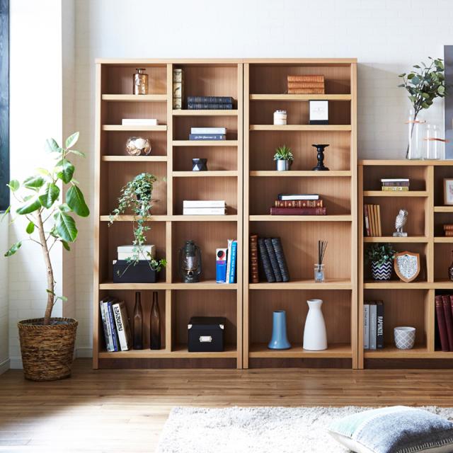 後藤家具物産・大川リビング木工社 国産ブックシェルフ90ハイタイプ(ナチュラル) BS-01-90H-NA返品種別B_1