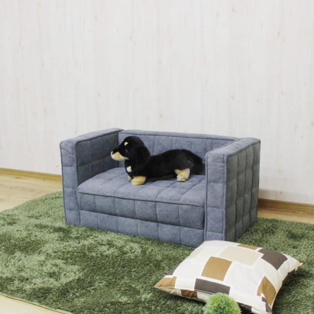 後藤家具物産・大川リビング木工社 引っかきキズに強いペットソファー(グレー)【他商品との同時購入不可】 PSO-1354返品種別B_5