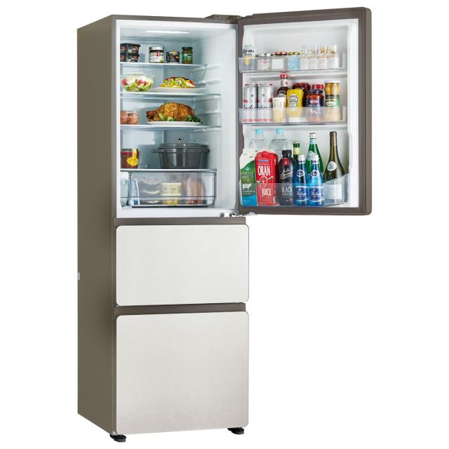 ハイアール JR-CVM38A-W 375L 3ドア冷蔵庫（サンドホワイト）【右開き