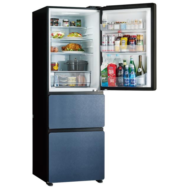 ハイアール JR-CVM38A-H 375L 3ドア冷蔵庫（ブルーイッシュグレー