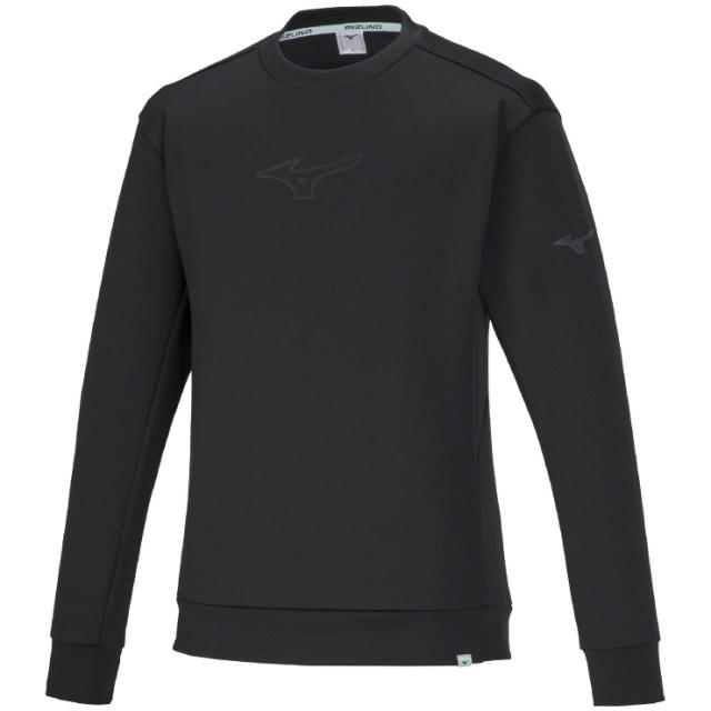 ミズノ 32MCA05209S ストレッチスウェットクルー（ブラック・サイズ：S）MIZUNO[32MCA05209S] 返品種別A