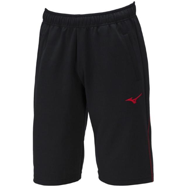 ミズノ 32MDA126962XL ウォームアップハーフパンツ（ブラック×チャイニーズレッド・サイズ：2XL）MIZUNO[32MDA126962XL] 返品種別A