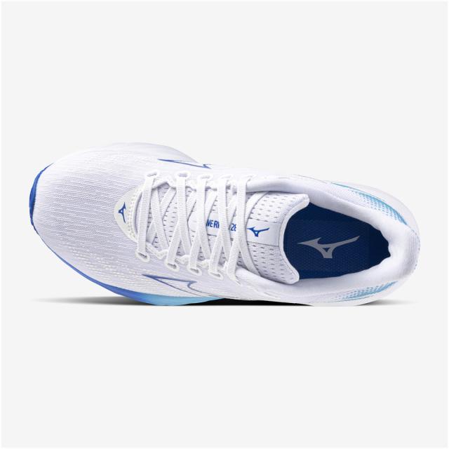 ミズノ レディース ランニングシューズ ウエーブライダー28（ホワイト×ブルー×ブルー・サイズ：24.0cm） J1GD240321240返品種別A