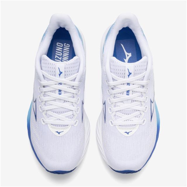 ミズノ レディース ランニングシューズ ウエーブライダー28（ホワイト×ブルー×ブルー・サイズ：22.5cm） J1GD240321225返品種別A