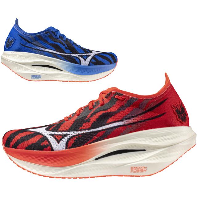 ミズノ ユニセックス ランニングシューズ ウエーブリベリオンプロ3（アカオニ×アオオニ・サイズ：26.0cm） U1GD253303260返品種別A