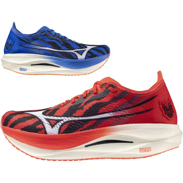 ミズノ ユニセックス ランニングシューズ ウエーブリベリオンプロ LOW（アカオニ×アオオニ・サイズ：26.0cm） U1GD254303260返品種別A
