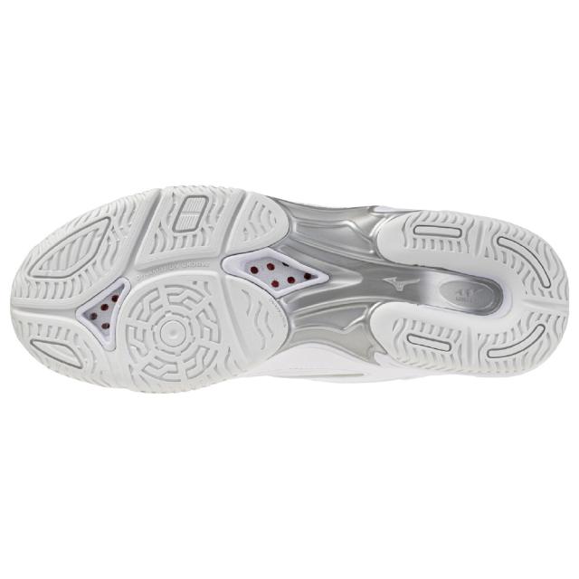 ミズノ ユニセックス フィットネスシューズ ウエーブダイバース LG5（ホワイト×シルバー・サイズ：24.5cm） 31GF257101245返品種別A