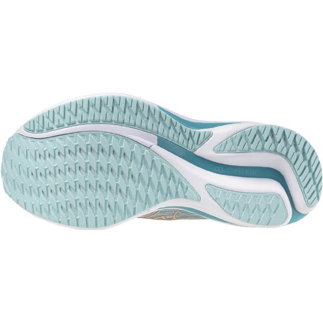 ミズノ J1GD240672235 レディース ランニングシューズ ウエーブライダー28 スーパーワイド（ライトグレー×オレンジ×ライトブルー・サイズ：23.5cm）MIZUNO[J1GD240672235] 返品種別A