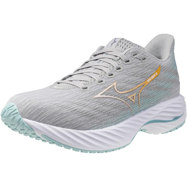 ミズノ J1GD240672235 レディース ランニングシューズ ウエーブライダー28 スーパーワイド（ライトグレー×オレンジ×ライトブルー・サイズ：23.5cm）MIZUNO[J1GD240672235] 返品種別A