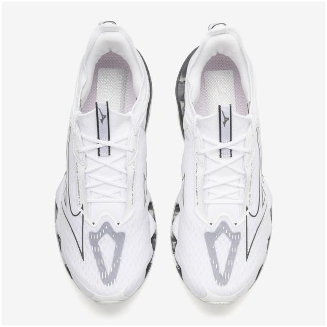 ミズノ ユニセックス ランニングシューズ ウエーブプロフェシー14（ホワイト×シルバー・サイズ：25.5cm） J1GC255132255返品種別A