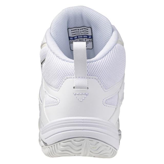 ミズノ 31GF257201245 ユニセックス フィットネスシューズ ウエーブダイバース LG5 ワイド（ホワイト×シルバー・サイズ：24.5cm）MIZUNO[31GF257201245] 返品種別A