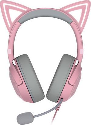 Razer 【国内正規品】有線 RGB ネコミミ ゲーミングヘッドセット RAZER KRAKEN KITTY V2（Quartz Pink）  RZ04-04730200-R3M1返品種別A