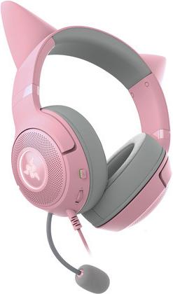 新古品】Kraken Kitty V2 USBヘッドホン 猫耳ピンク ライト有 Razer