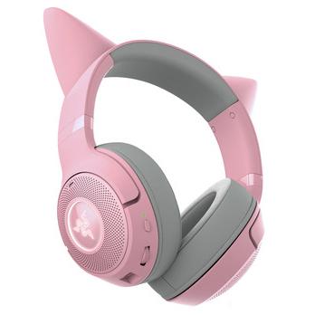 Razer RZ04-04860100-R3M1 【国内正規品】Bluetooth 5.2接続 RGB対応 ワイヤレスネコミミヘッドセット Kraken Kitty V2 BT (Quartz Pink)[RZ0404860100R3M1] 返品種別A_4