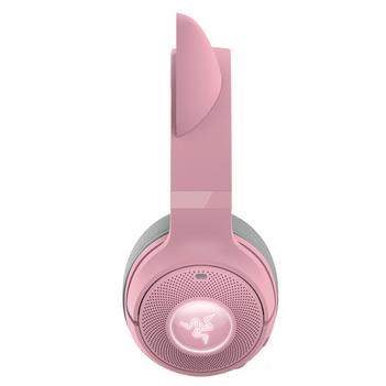 Razer RZ04-04860100-R3M1 【国内正規品】Bluetooth 5.2接続 RGB対応 ワイヤレスネコミミヘッドセット Kraken Kitty V2 BT (Quartz Pink)[RZ0404860100R3M1] 返品種別A_5