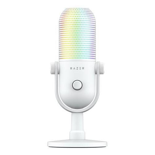 Razer 【国内正規品】タップトゥミュート機能搭載 RGB USBマイク Seiren V3 Chroma (White Edition) RZ19-05060200-R3M1返品種別A