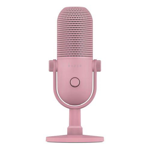 Razer 【国内正規品】タップトゥミュート機能搭載 RGB USBマイク Seiren V3 Chroma (Quartz Pink) RZ19-05060300-R3M1返品種別A