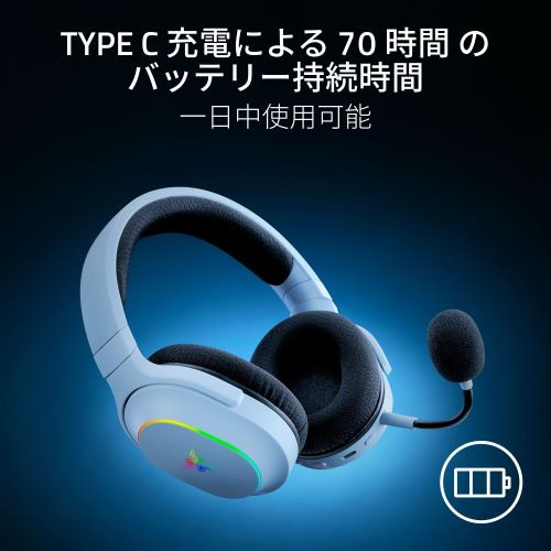 Razer 【国内正規品】ワイヤレスマルチプラットフォームゲーミングヘッドセット （ホワイト） RZ04-05220200-R3M1返品種別A