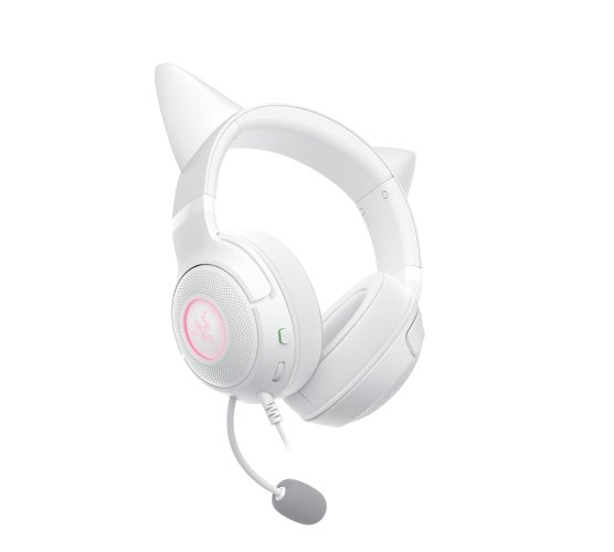 Razer 【国内正規品】有線 RGB対応 ネコミミ ゲーミングヘッドセットKraken Kitty V2 (White) RZ04-04730600-R3M1返品種別A_4