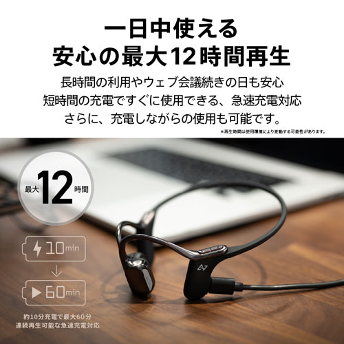 AVIOT WB-E1-SL 骨伝導ワイヤレスヘッドホン(チタニウムシルバー)Openpiece Playful[WBE1SL] 返品種別A_11