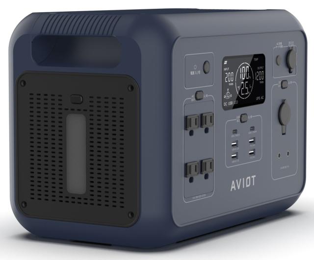 AVIOT PS-F1200-NV ポータブル電源 1008Wh AC出力コンセント4口 USB-C 