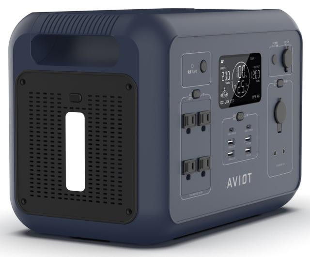 AVIOT PS-F1200-NV ポータブル電源 1008Wh AC出力コンセント4口 USB-C 
