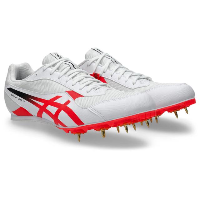 アシックス ユニセックス 陸上競技シューズ EFFORT 14（White/Flash Red・サイズ：25.0cm） asics 1093A264-100-25.0返品種別A