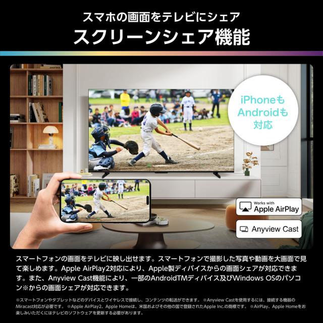 ハイセンス 65U9R 65V型 Mini LED液晶テレビ［BS・CS 4Kチューナー内蔵］Hisense　U9R[65U9R] 返品種別A_12