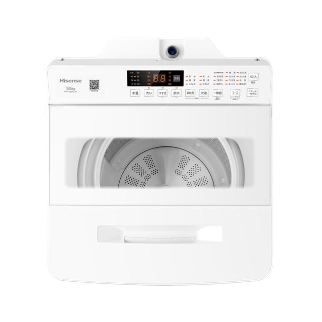 ハイセンス HW-G55XL-W 5.5kg 全自動洗濯機Hisense[HWG55XLW] 返品種別A